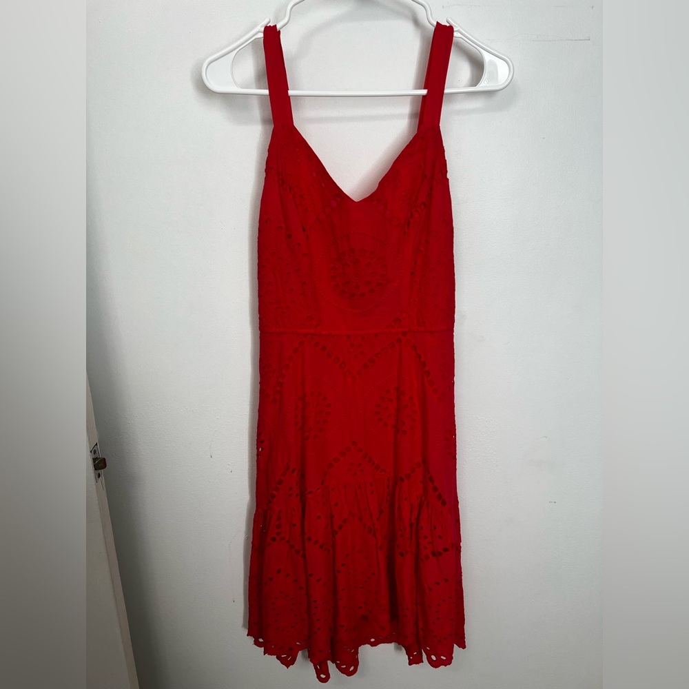 Japna Vibrant Red Midi Dress